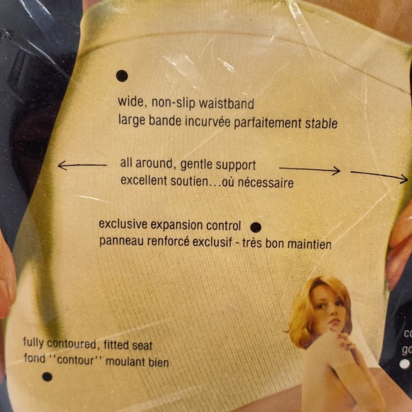 Phantom Trim-Panti Pantyhose Hint O Brown Size Tall Vintage - Picture 4 of 12